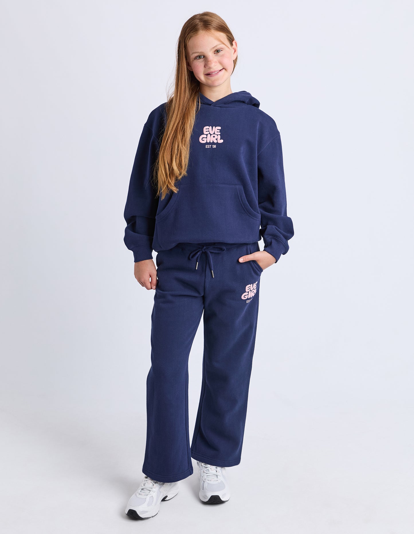Navy Sports Club Flare Track Pant 8-14