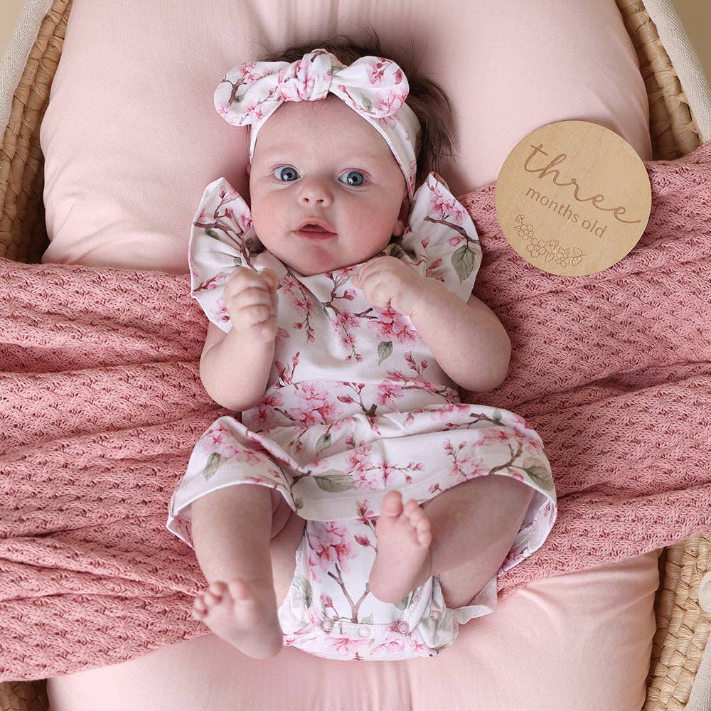 Cherry Blossom Short Sleeve Organic Dress