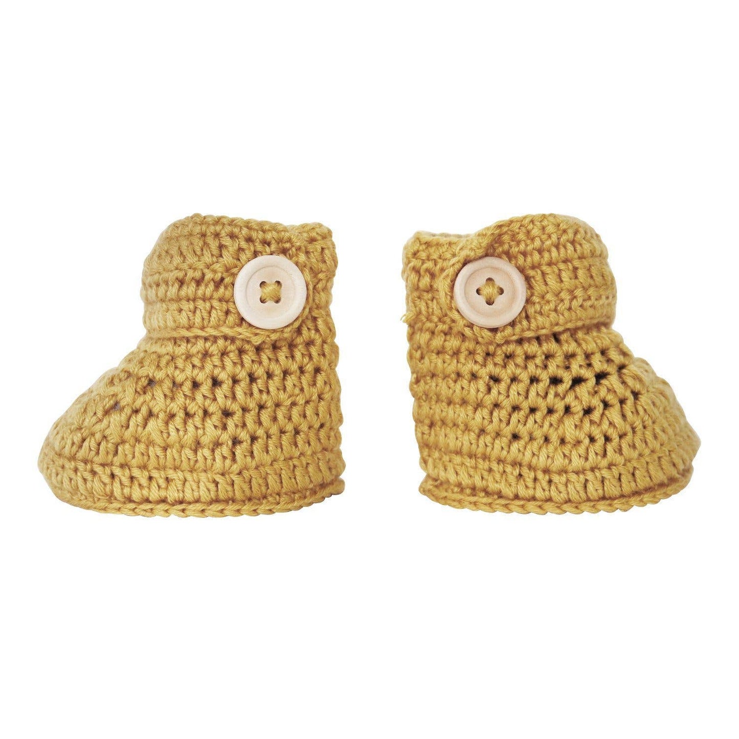 Crochet Bonnet & Bootie Set in Turmeric