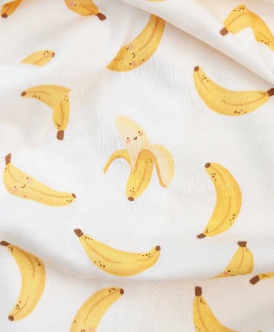 Organic Cotton Cot Sheet - Bananas