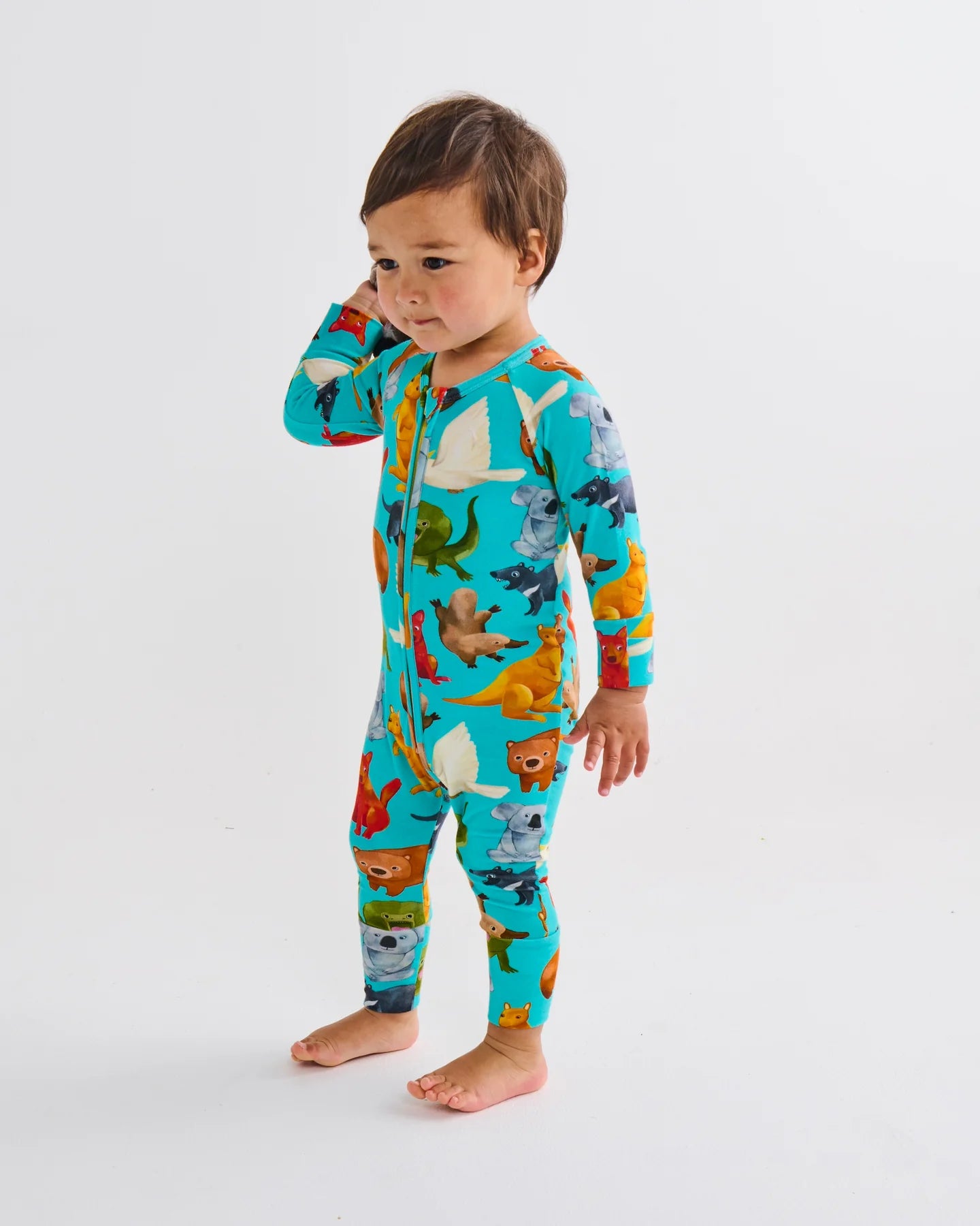 Home Among The Gum Trees Long Sleeve Zip Romper