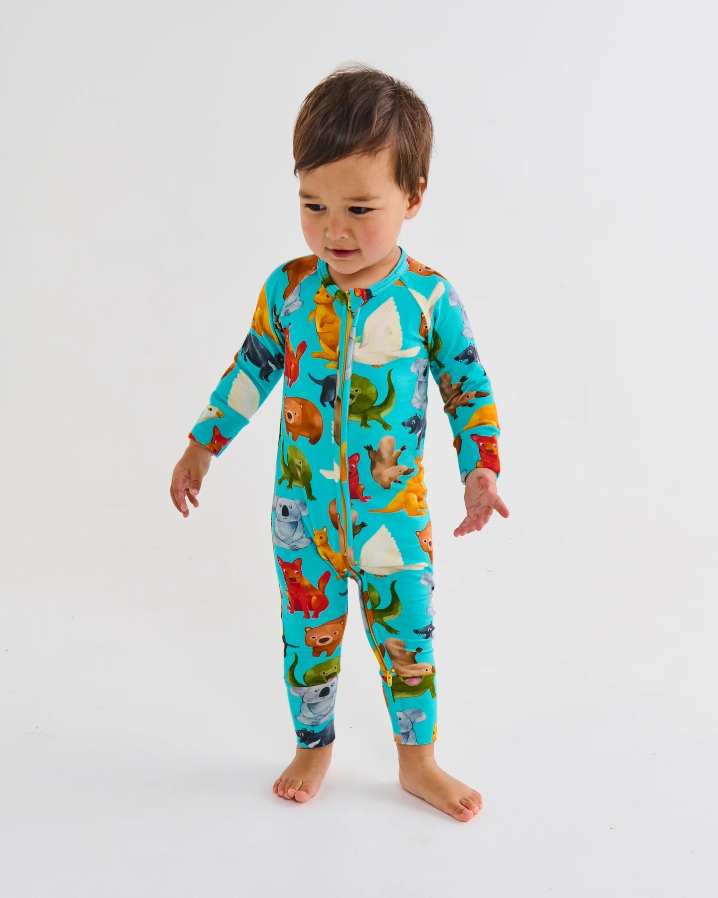 Home Among The Gum Trees Long Sleeve Zip Romper