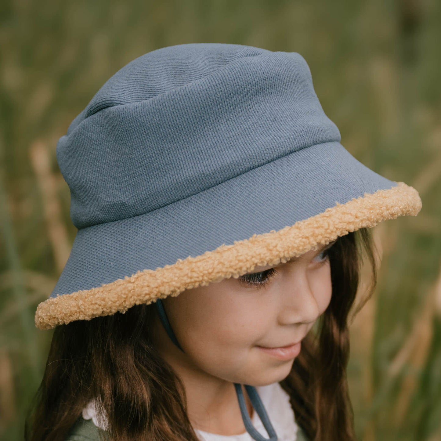 Rib Fleece Lined Bucket Sun Hat - Shadow