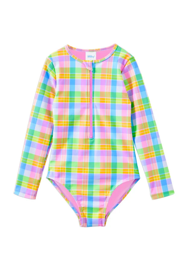 Carnival Check L/S Swimsuit