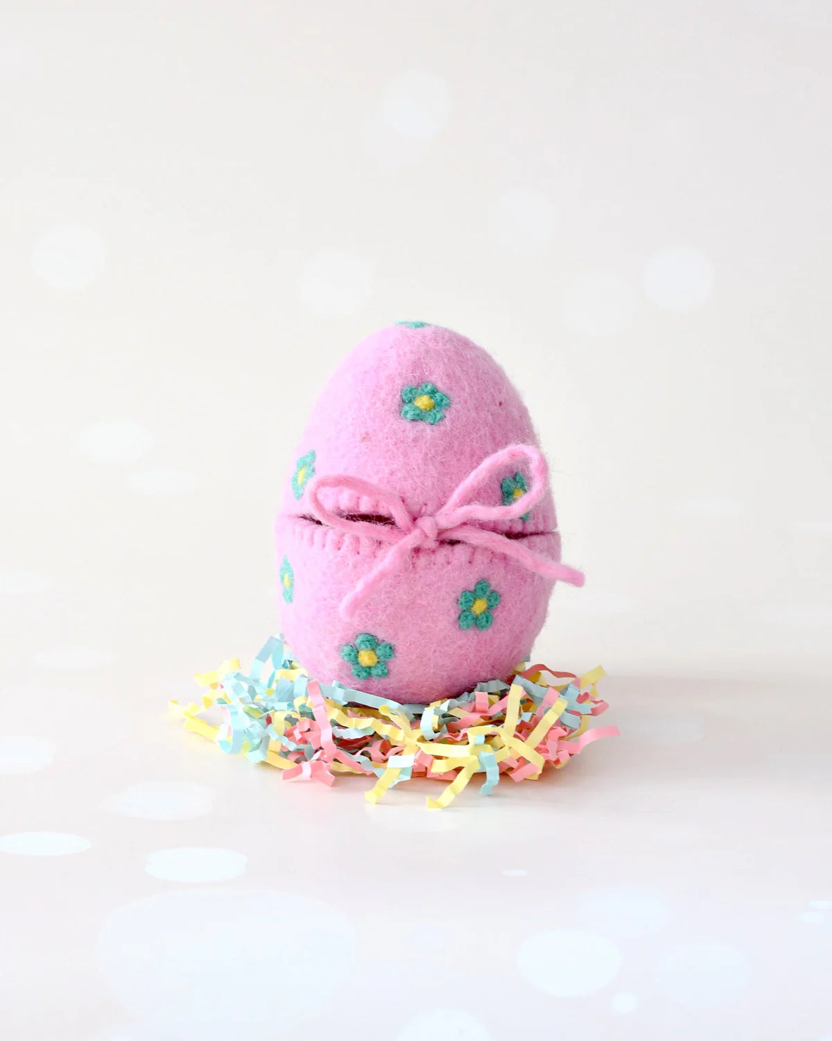 Felt Surprise Egg with Yellow Duckling Inside