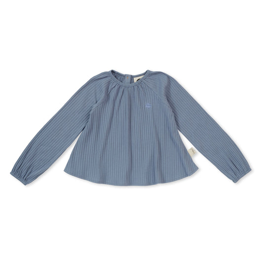 Cornflower RibSmock Blouse