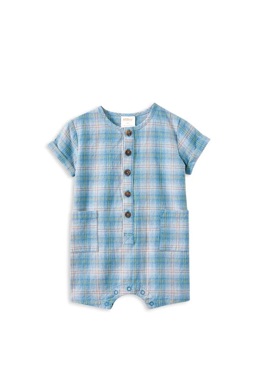 Dusty Check Playsuit