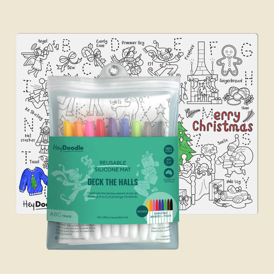 Deck The Halls Classic Colouring & Doodle Mat