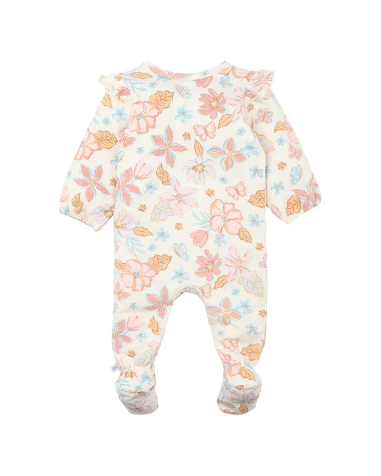 Starlette Print Long Sleeve Zip Onesie