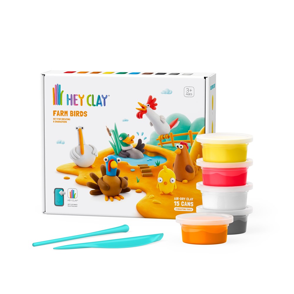 Hey Clay Farm Birds - 15 Can Set