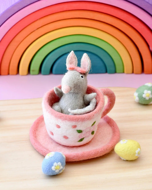 Felt Bilby in Tea Cup