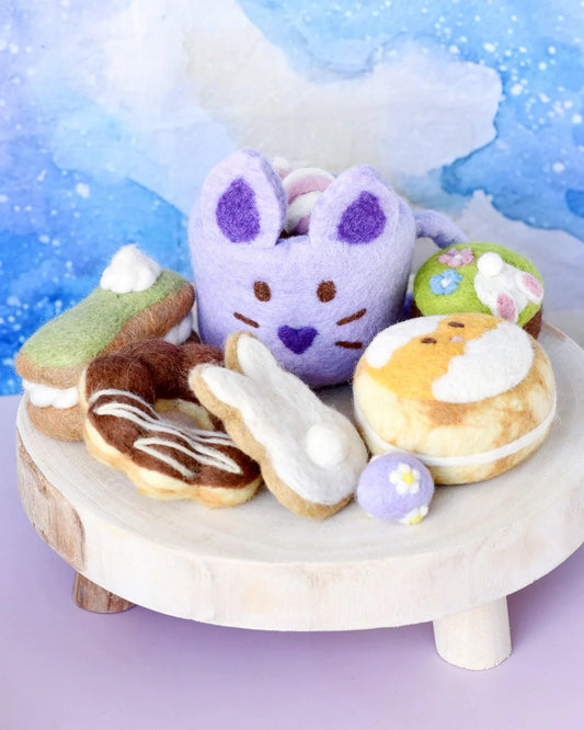 Grazing Box of Easter Felt Play Food - Lilac Mug