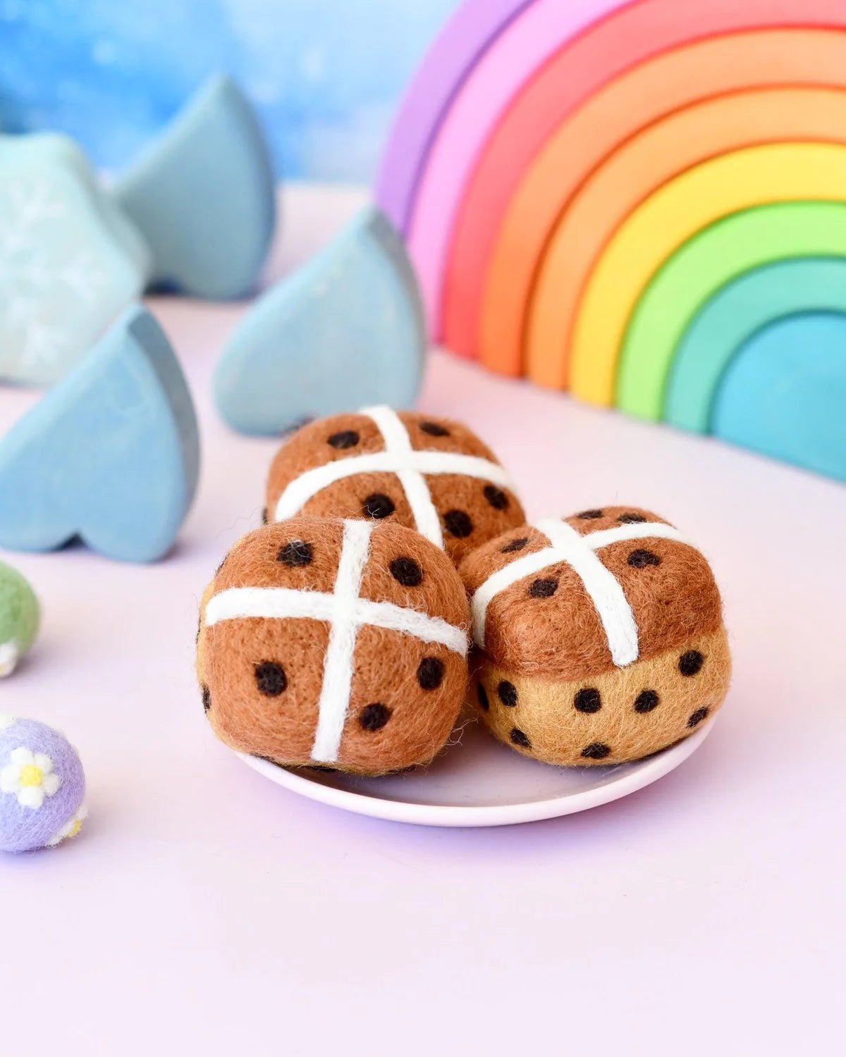 Felt Hot Cross Buns - Set of 3