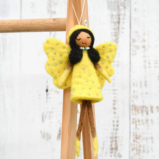 Felt Angel Fairy - Yellow Dress