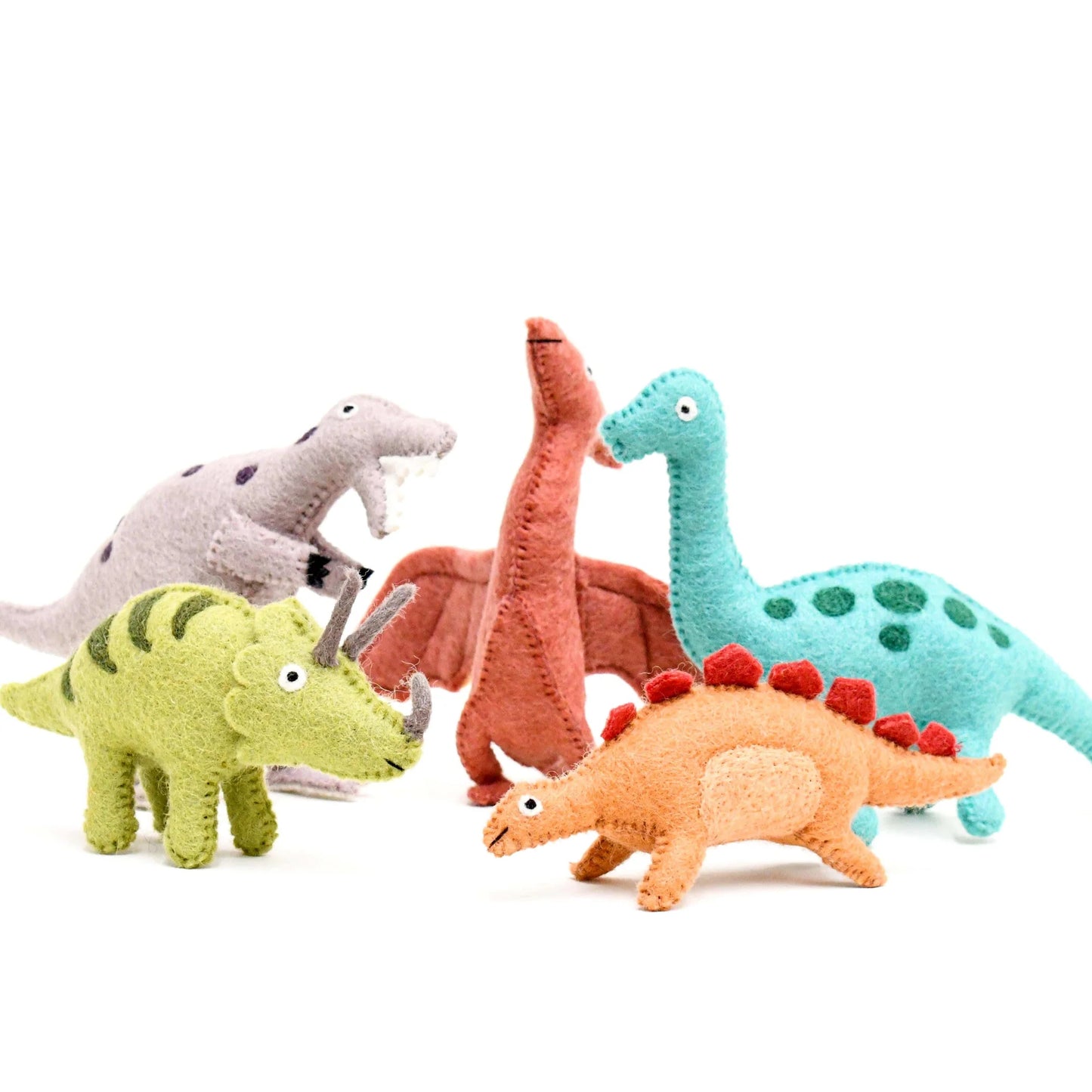 Felt Triceratops Dinosaur Toy