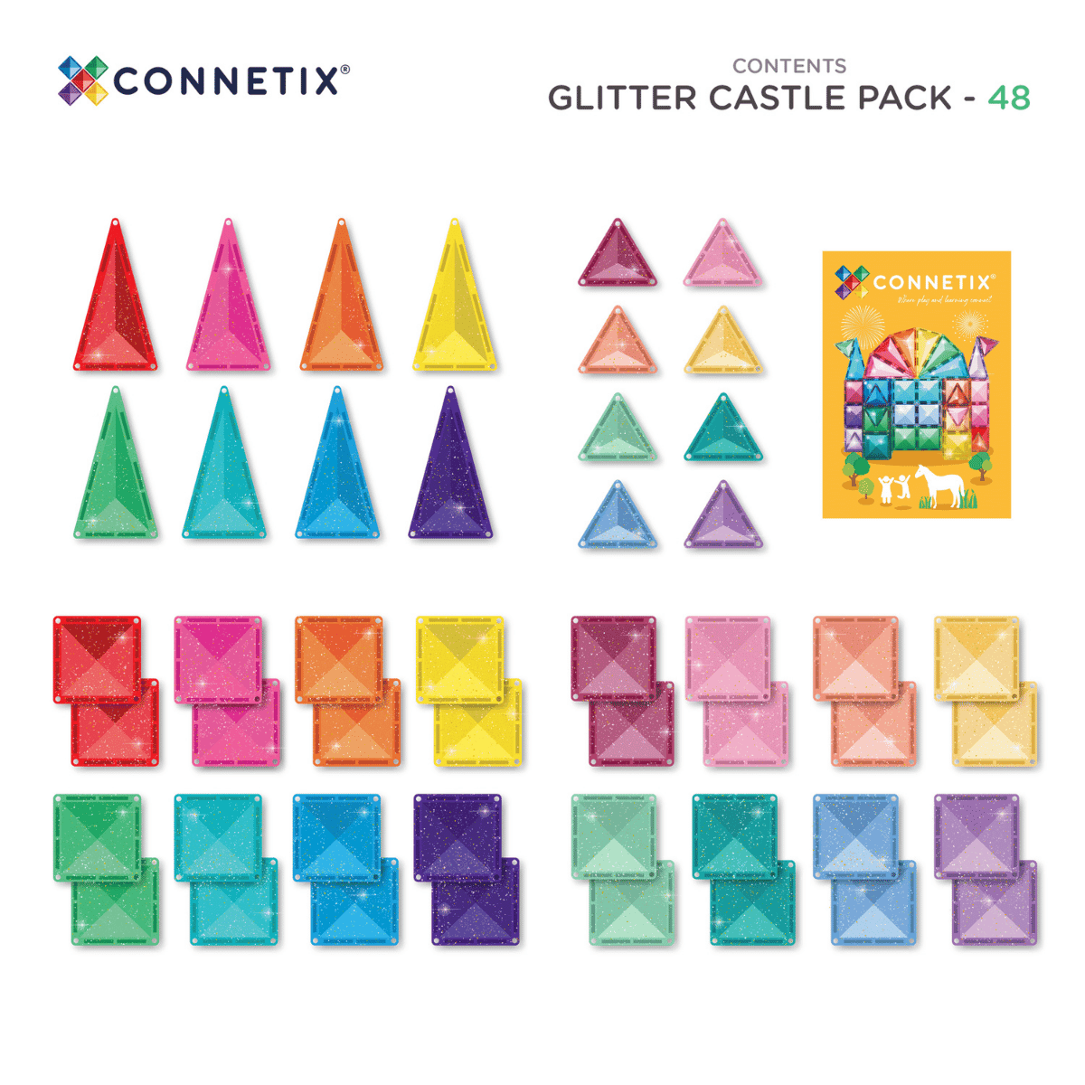 Glitter Castle Pack 48 Pieces