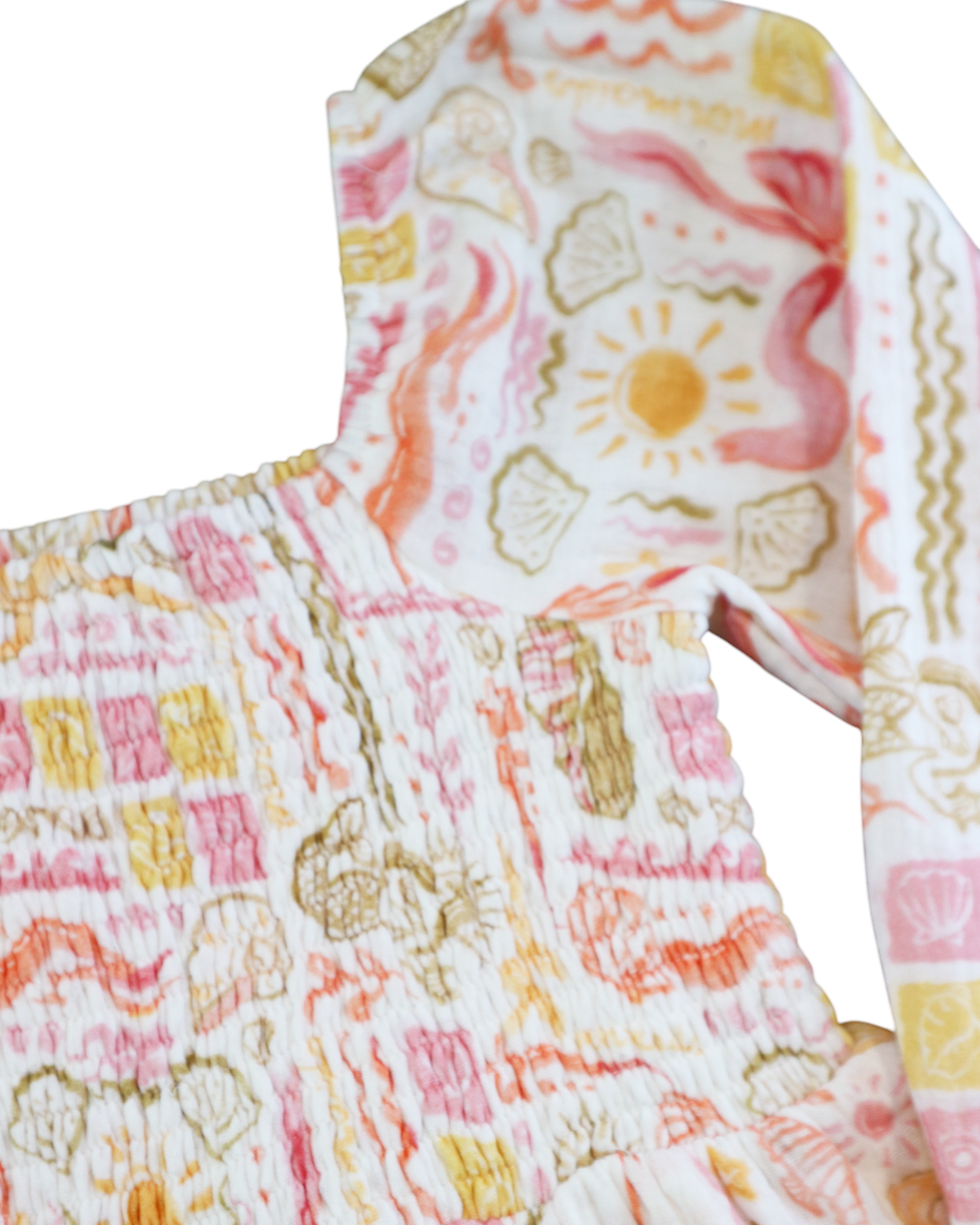 Mermaid Beach Shirred Dress