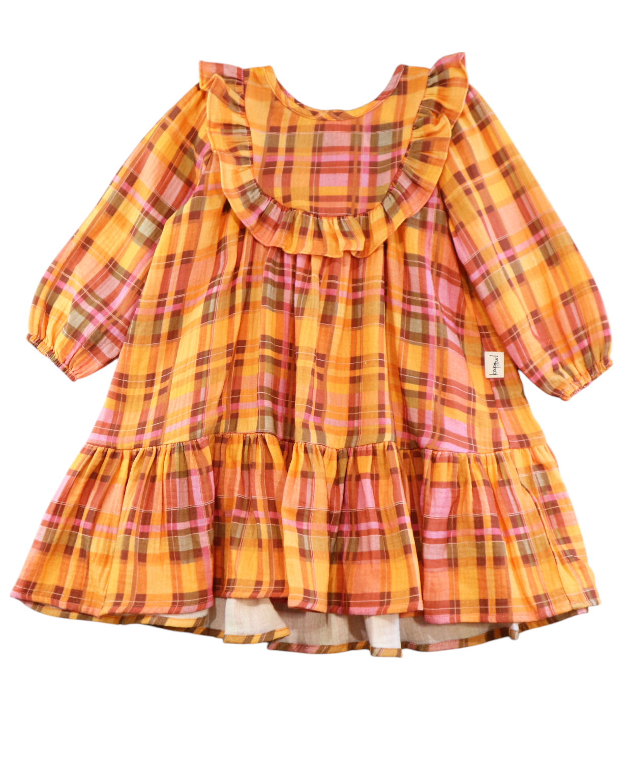Rainbow Tartan Woven Dress