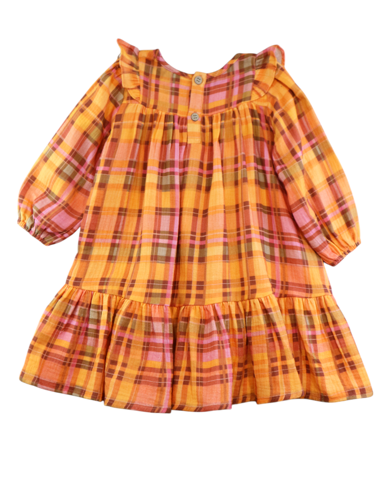 Rainbow Tartan Woven Dress