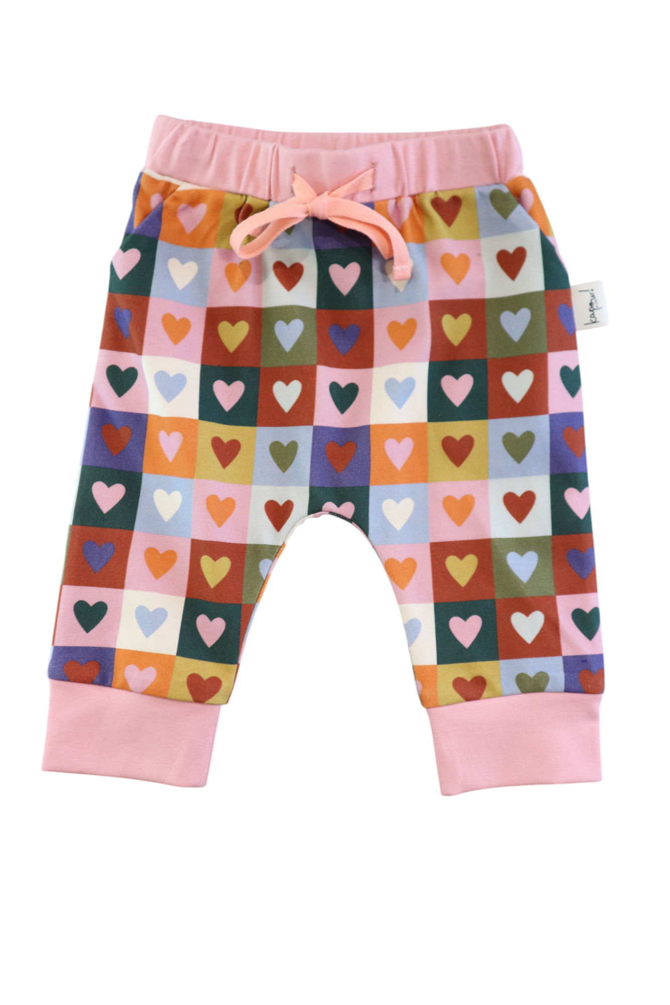 Heart Checkerboard Tracksuit Pants