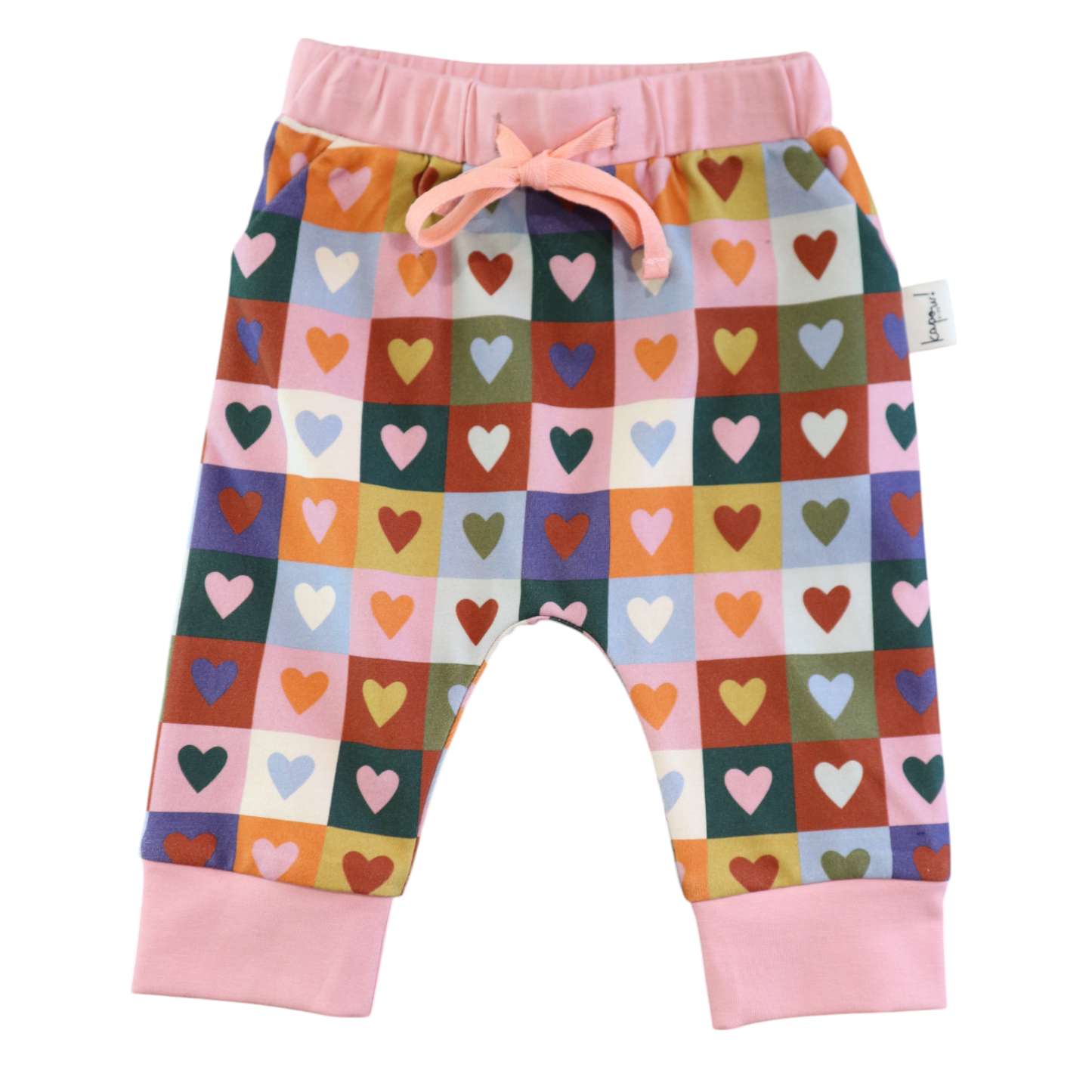Heart Checkerboard Tracksuit Pants