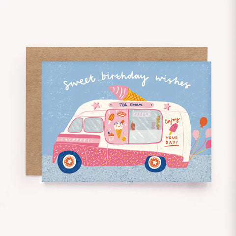 Ice Cream Van - Birthday Card
