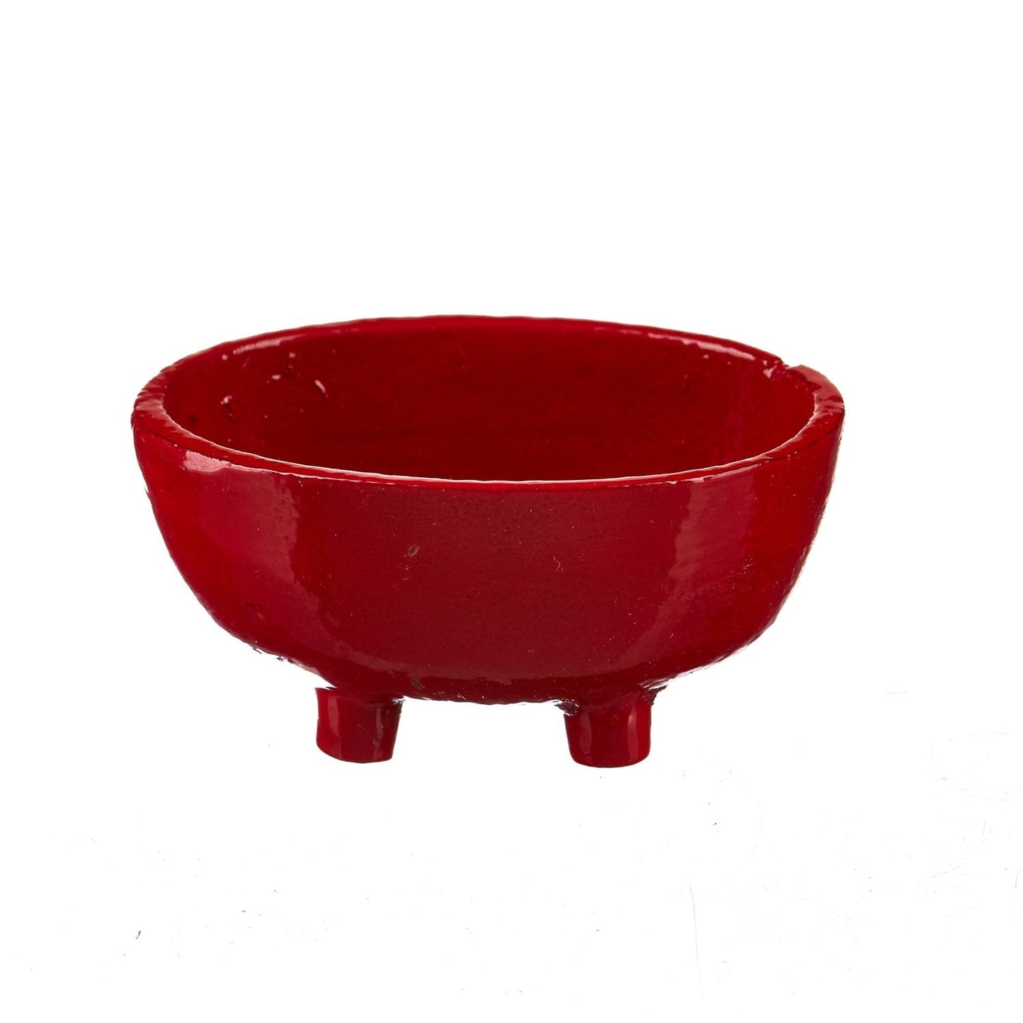 Red Cast Iron Oval Cauldron