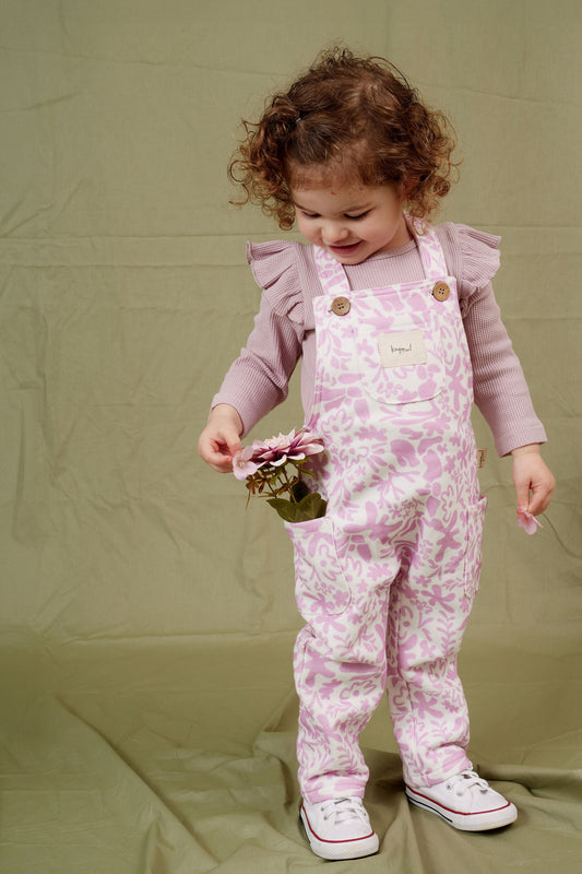 Lavender Fleece Overalls