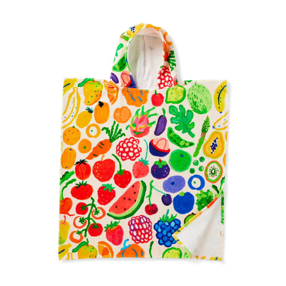 Kids Hooded Towel Eat The Rainbow