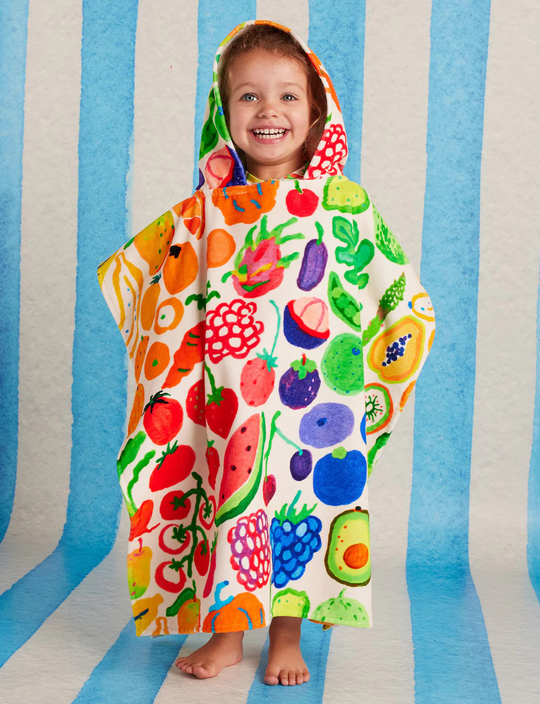 Kids Hooded Towel Eat The Rainbow