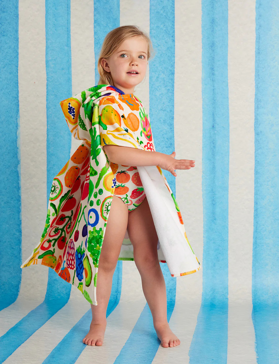 Kids Hooded Towel Eat The Rainbow