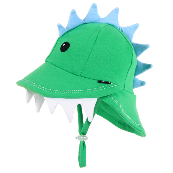Dinosaur Legionnaire Flap Sun Hat - Green