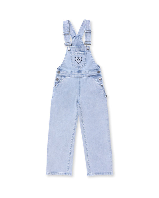 Happy Heart Denim Overalls