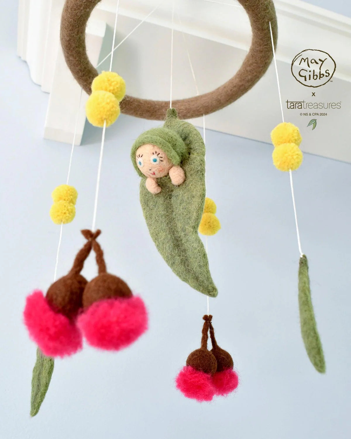May Gibbs x Tara Treasures - Gumnut Baby Cot Mobile