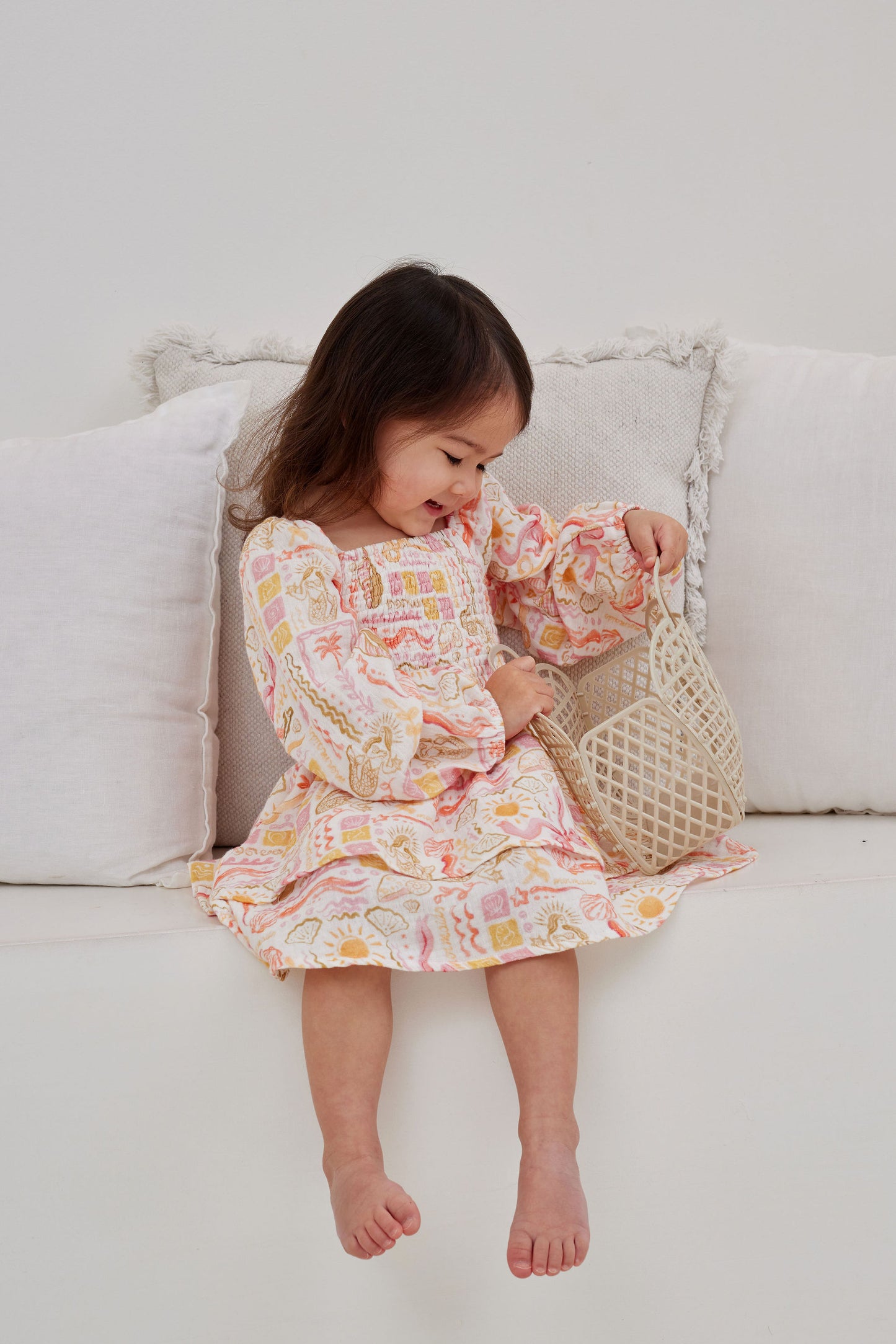 Mermaid Beach Shirred Dress