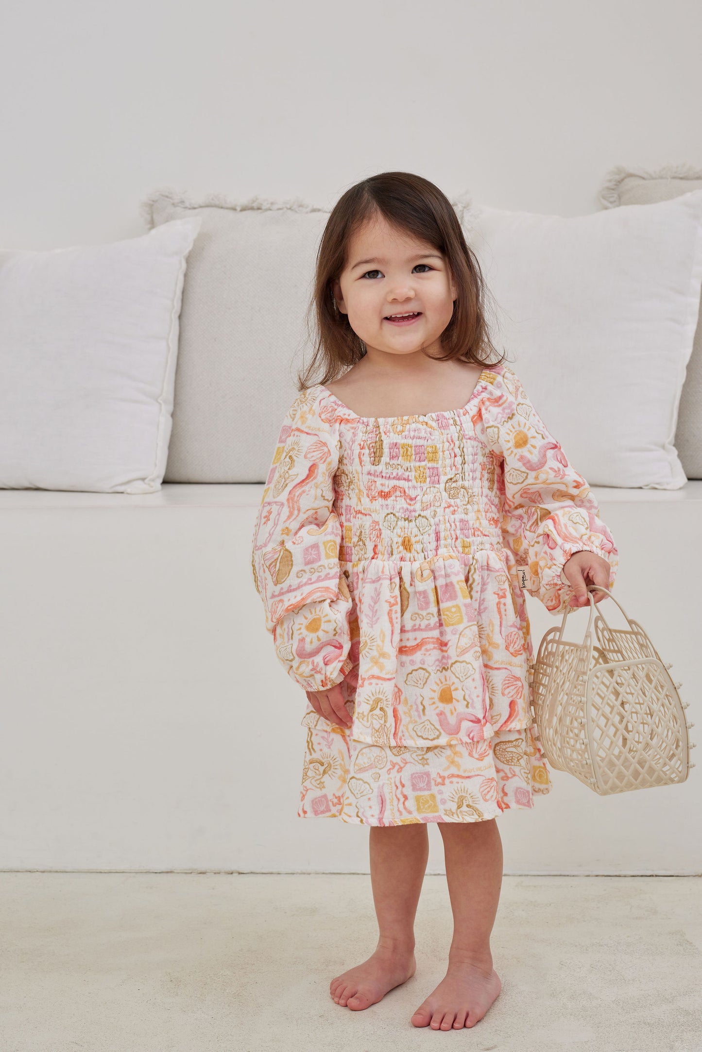 Mermaid Beach Shirred Dress