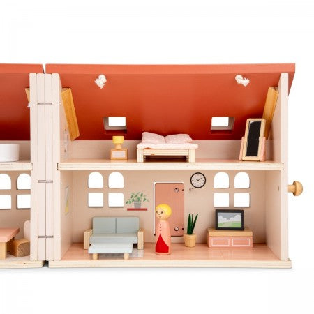 Mini Folding Doll House (with furniture)