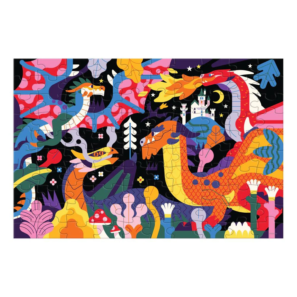 Mudpuppy 100 Pc Glow Puzzle - Dragons