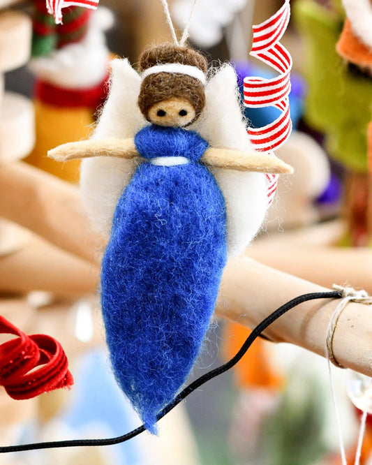 Needle Felted Fairy - Blue Dress