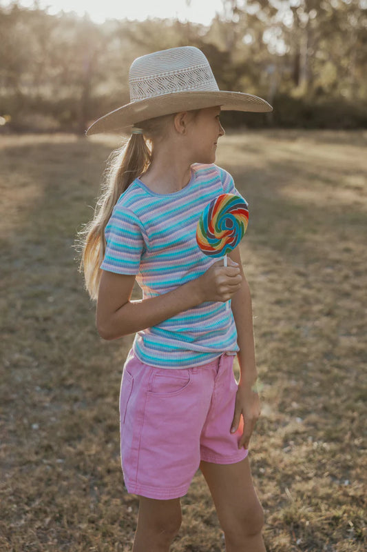 Pink Twill Shorts