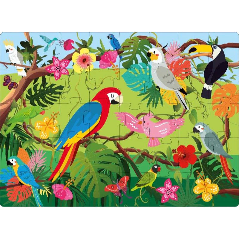 Sassi 3D Puzzle and Book Set - World of Birds, 40 pcs