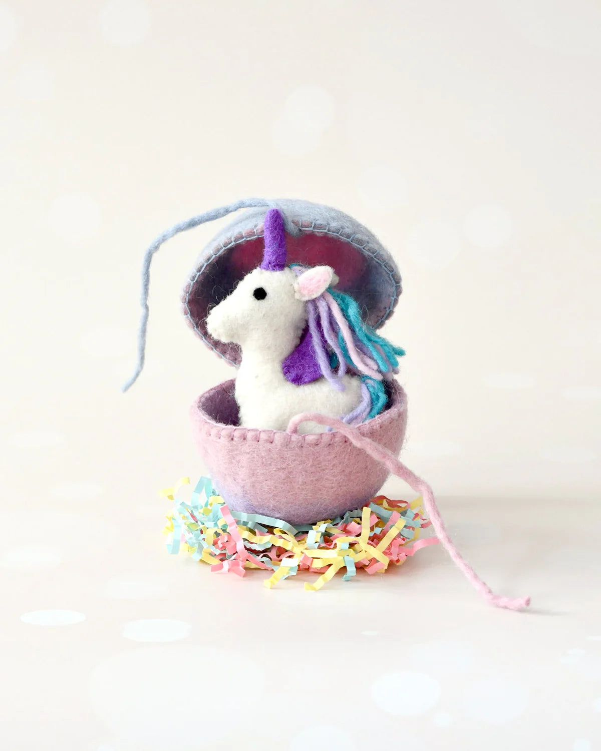 Felt Surprise Egg with Unicorn Inside