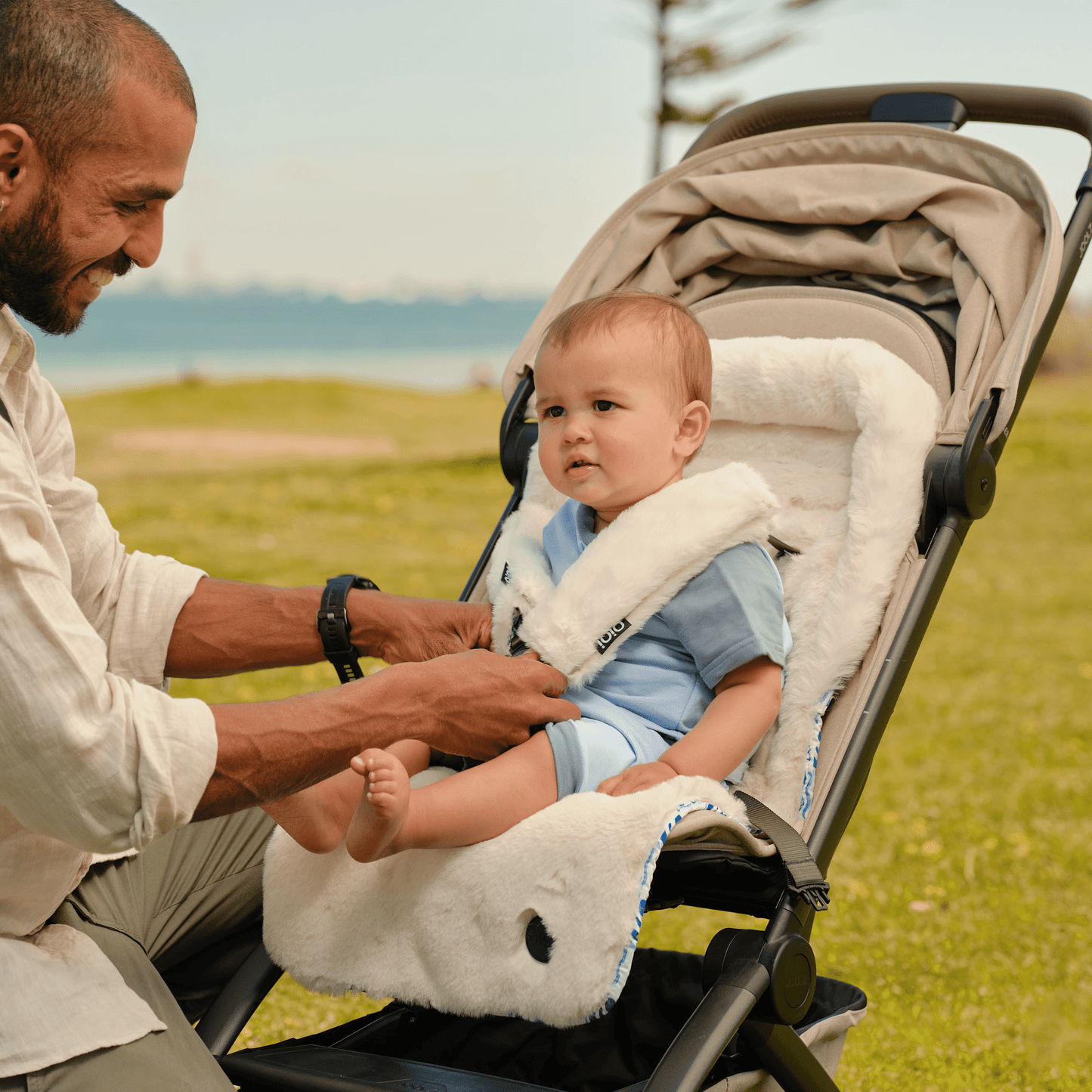 Cozy Fleece Pram Liner - Coastline