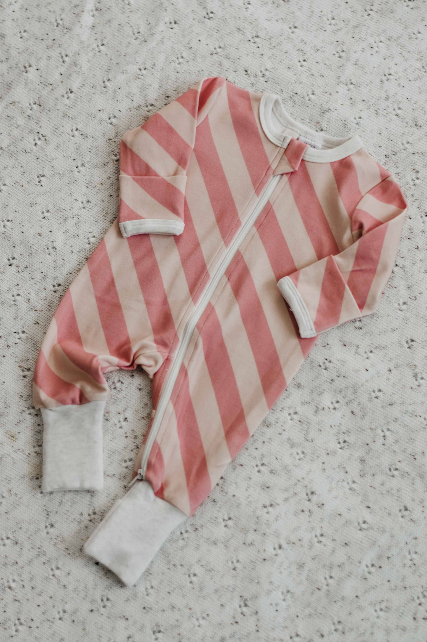 Zipsuit - Candy Pink Stripe