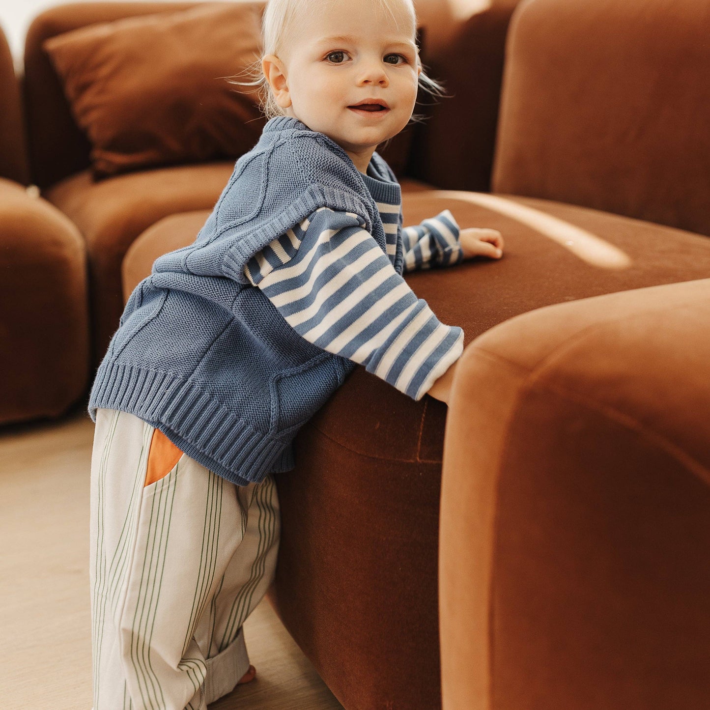 Contrast Pocket Stripe Chinos