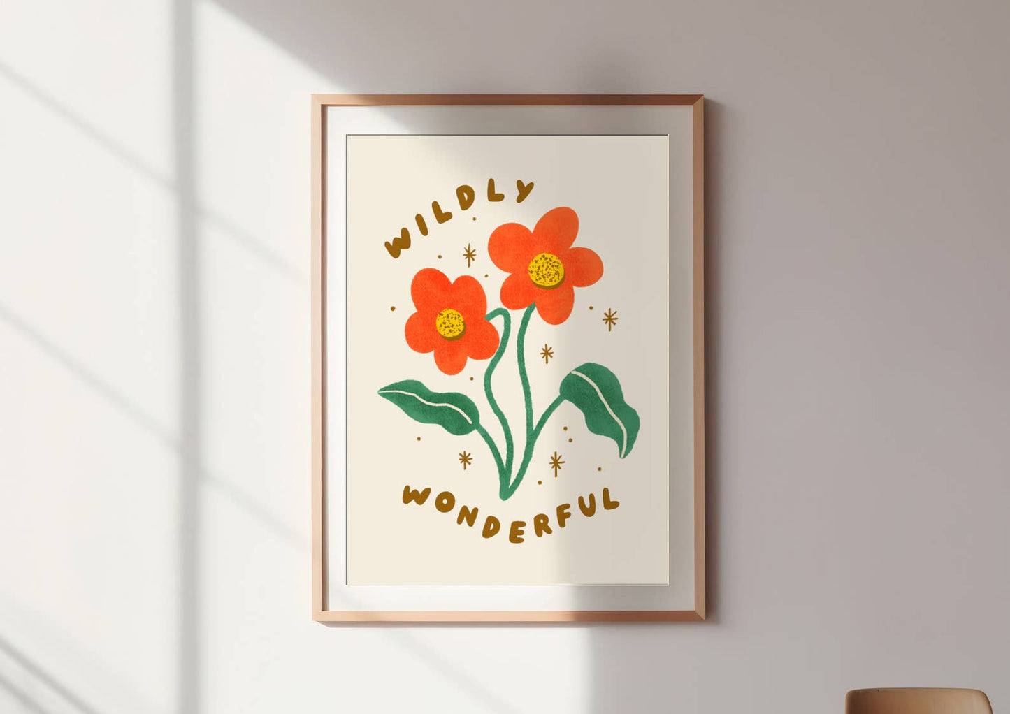 Wildly Wonderful Flower Print - Cute Positive Wall Art Kid's