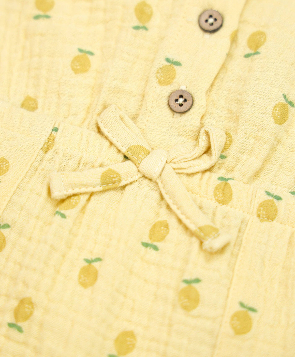 Organic Cotton Muslin Jumpsuit - Lemons