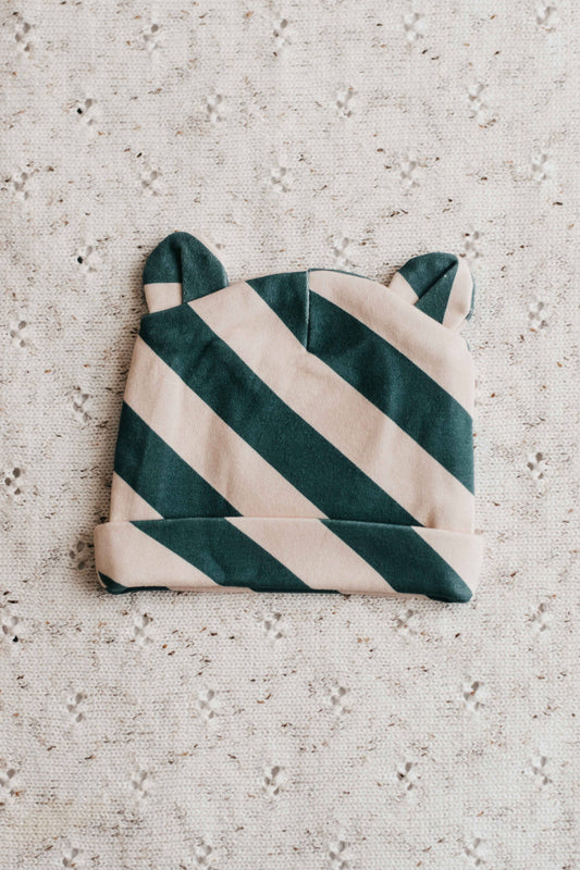 Newborn Beanie - Forest Stripe