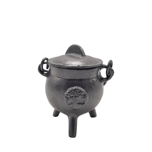 Silver Cauldron With Lid Tree Of Life - Small