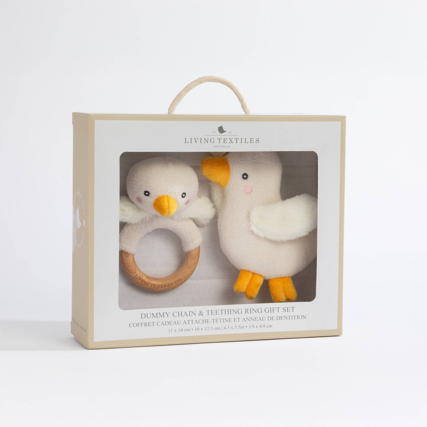 Little Duck Teething Ring & Dummy Chain Gift Set